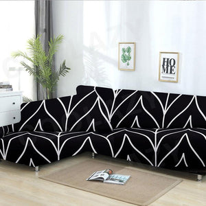 BLACK LEAVES - EXTENSIBLE ARMCHAIR AND SOFA COVERS