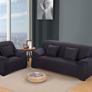 BLACK - EXTENSIBLE ARMCHAIR AND SOFA COVERS