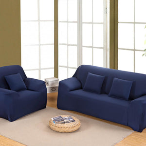 NAVY BLUE - EXTENSIBLE ARMCHAIR AND SOFA COVERS